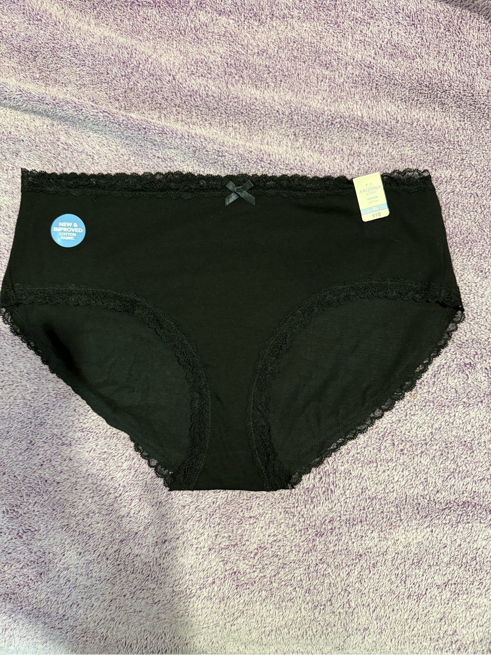 Arizona Black Lace-Trim Hipster
